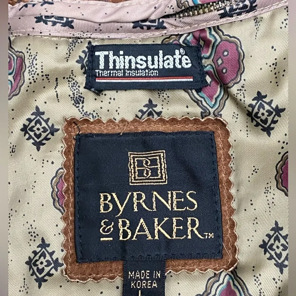 Byrnes and Baker Vintage 1980’s Leather Insulated Jacket